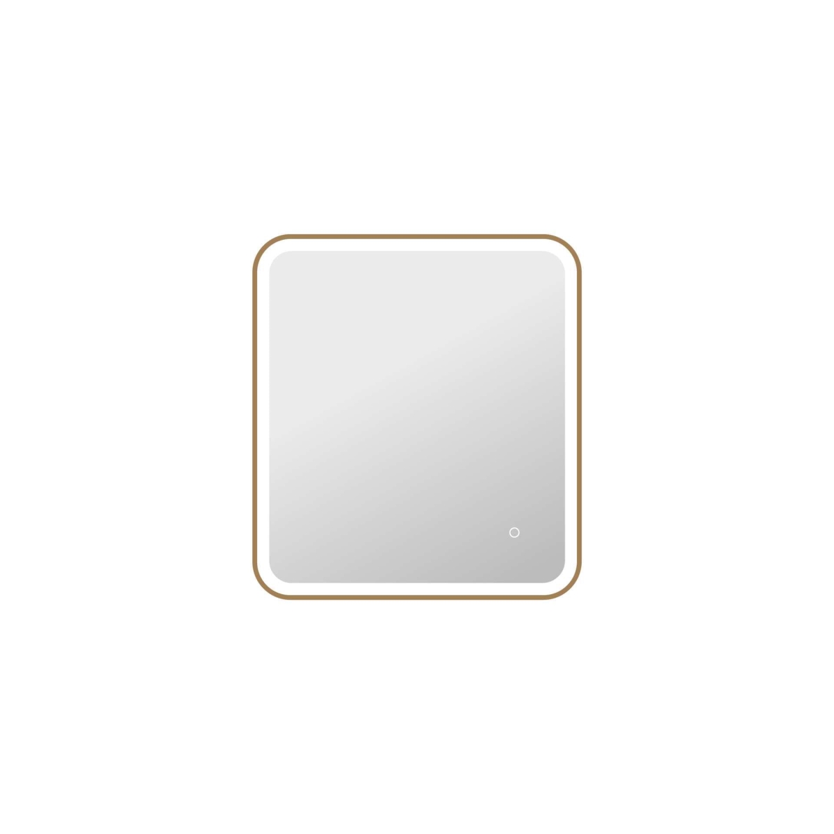 MRE6A2730SG 30 in. Rectangle LED Front & Backlit Wall Mirror - Satin Gold
