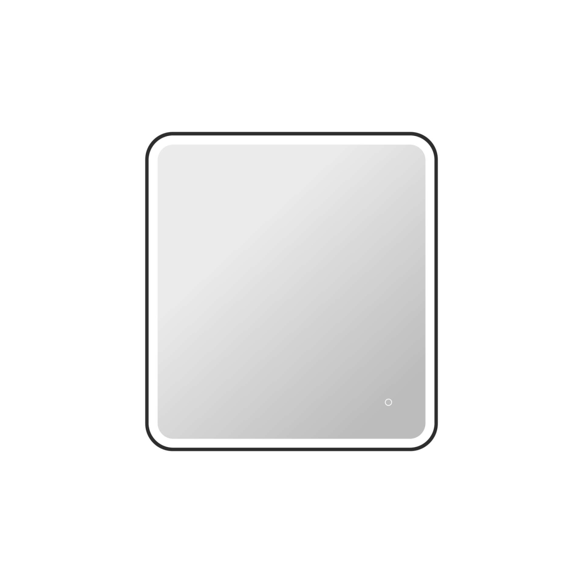 MRE6A3336BK 36 in. Round LED Front & Backlit Wall Mirror, Black