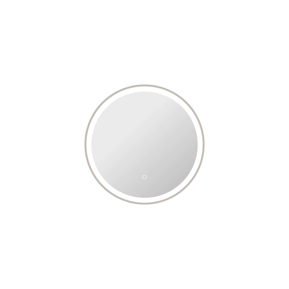 MRE6B24SL 24 in. Round LED Front & Backlit Wall Mirror, Silver