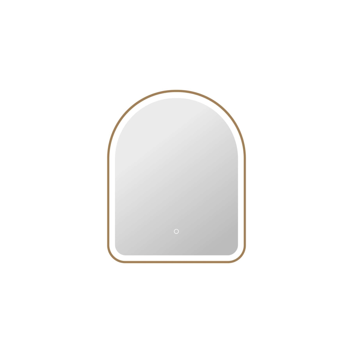 MRE6D2430SG 30 in. Arch LED Front & Backlit Wall Mirror, Satin Gold