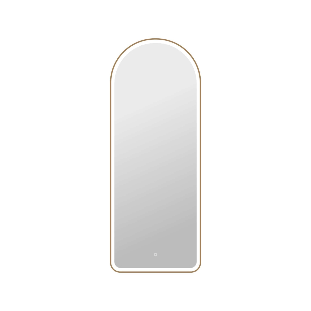 MRE6D2872SG 72 in. Arch LED Front & Backlit Wall Mirror, Satin Gold