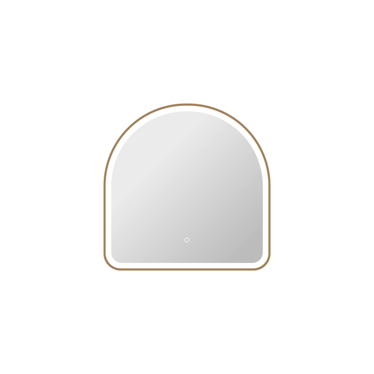 MRE6D3030SG 30 in. Arch LED Front & Backlit Wall Mirror, Satin Gold