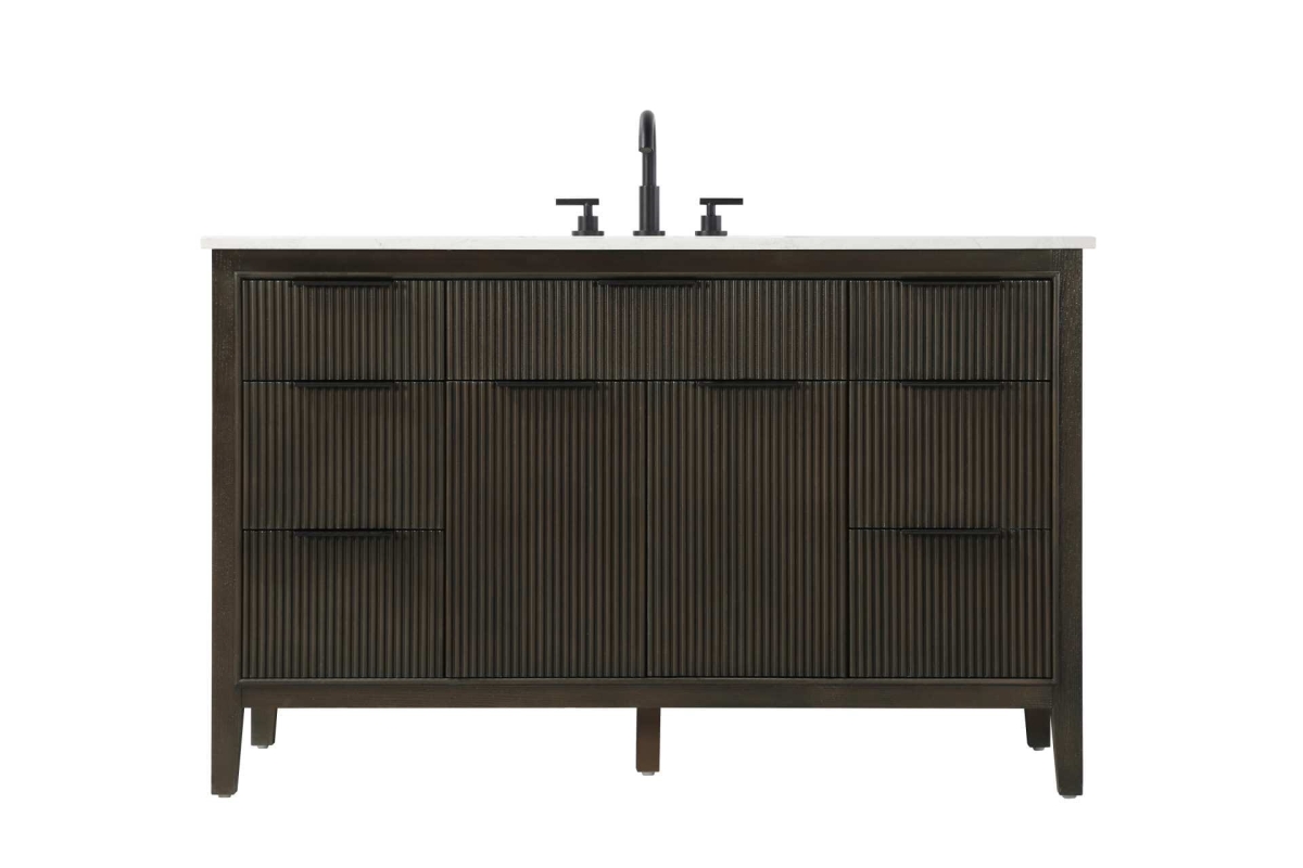 VF29854CO 54 in. Single Bathroom Vanity, Chocolate Oak