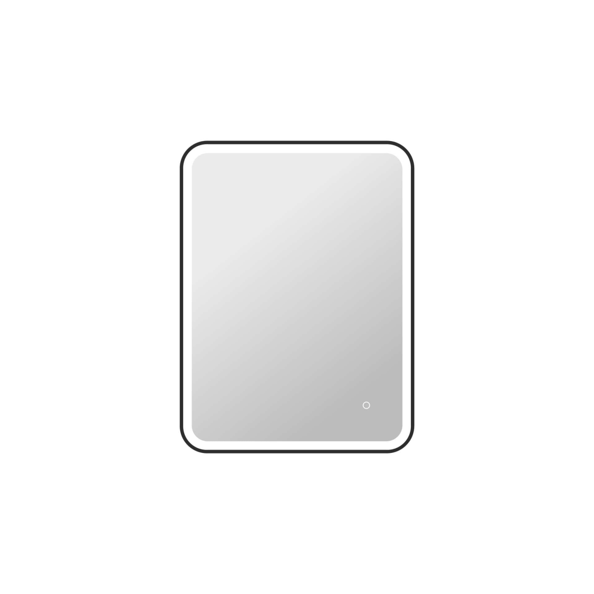 MRE6A2736BK 36 x 27 in. Harmoni Rectangle LED Front & Backlit Wall Mirror - Black
