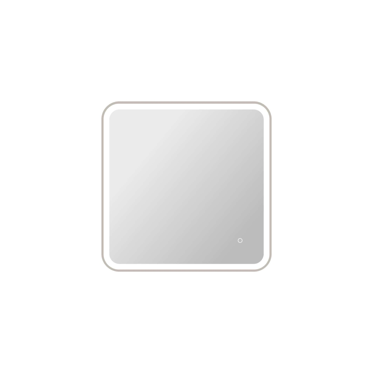 MRE6A3030SL 30 x 30 x 2 in. Rectangle LED Front & Backlit Wall Mirror, Silver