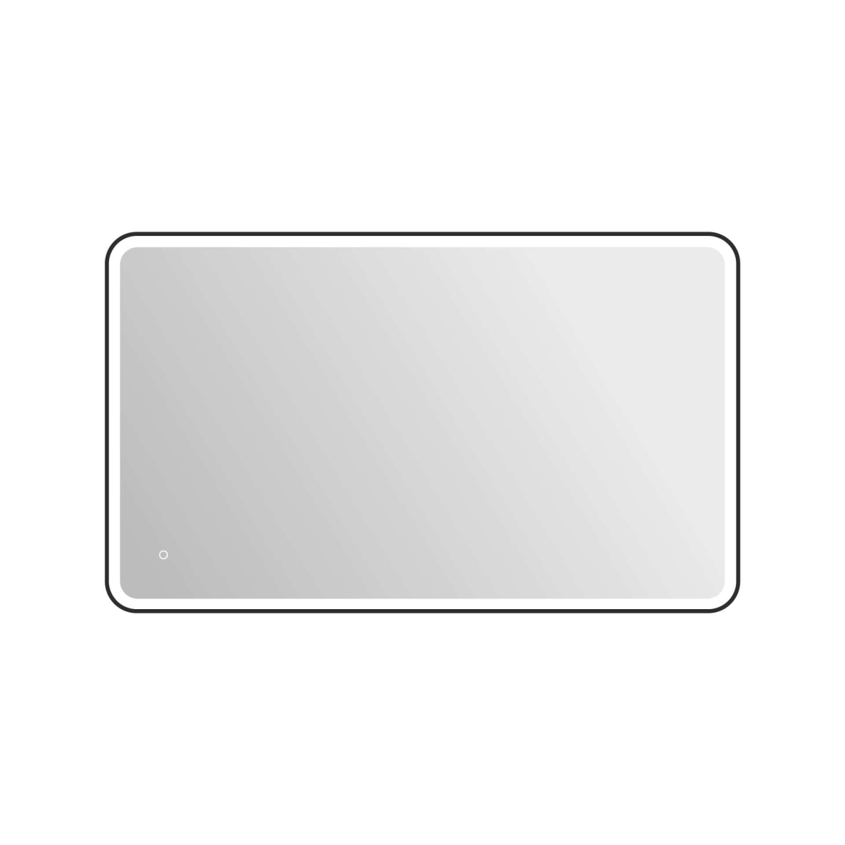 MRE6A3660BK 60 x 36 in. Rectangle LED Front & Backlit Wall Mirror, Black