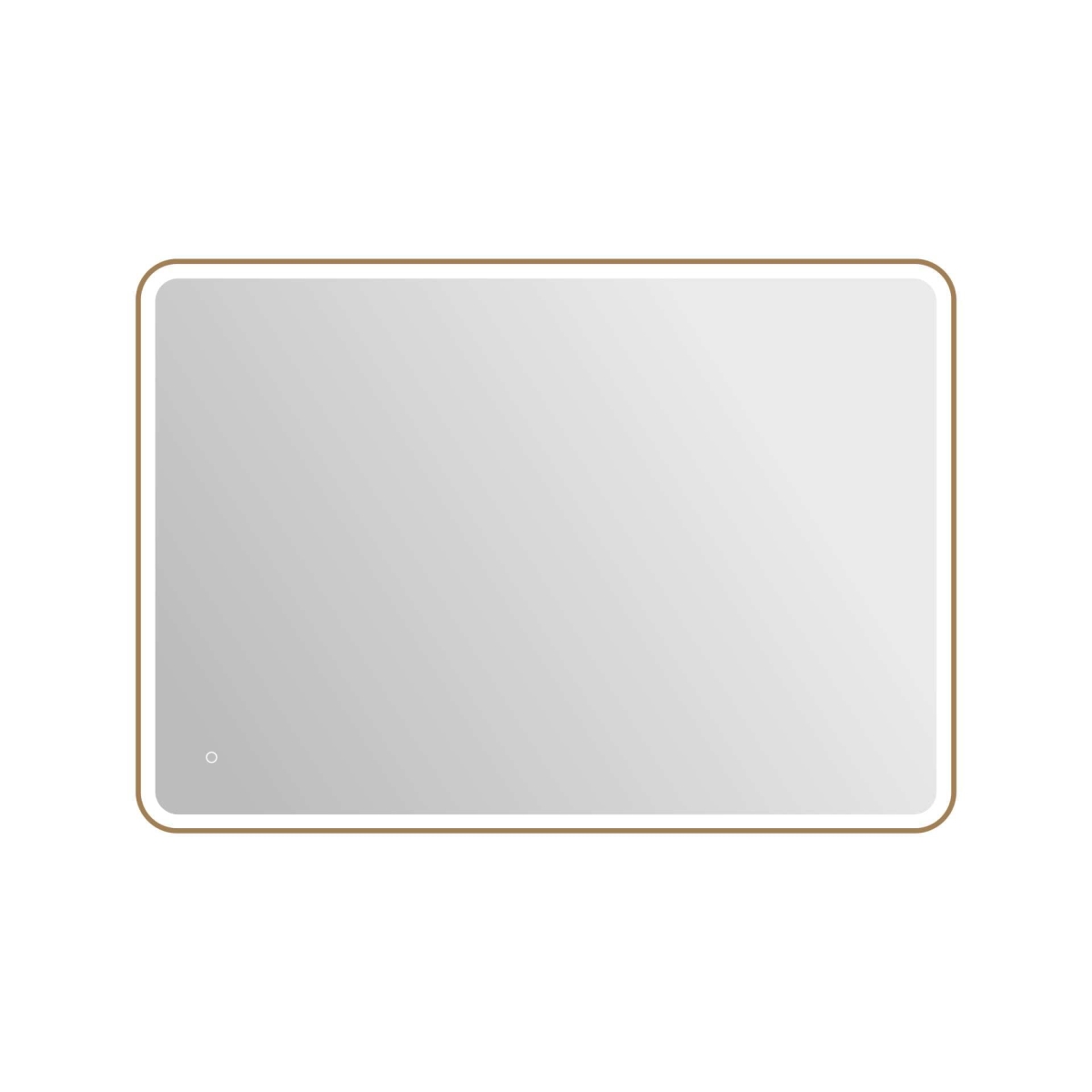 MRE6A4260SG 60 x 42 x 2 in. Round LED Front & Backlit Wall Mirror, Satin Gold