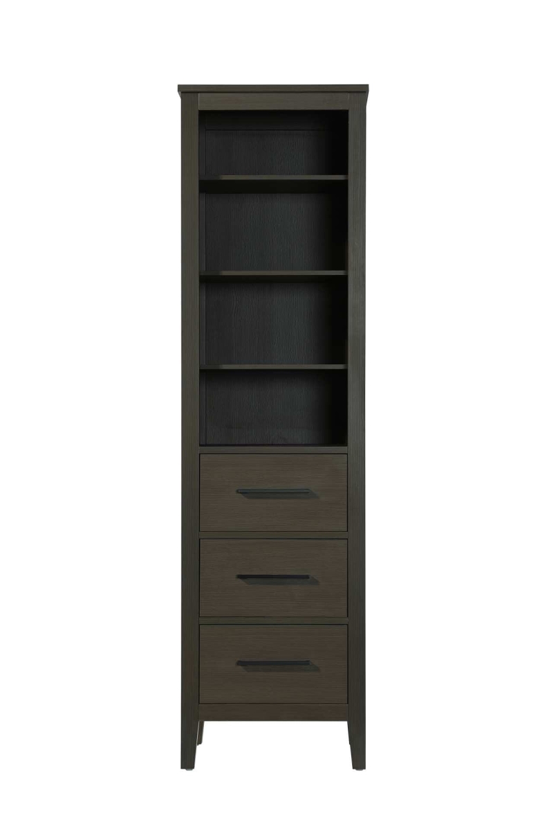 SC293B20MMB 20 in. Millie Open Shelving Bath Storage Cabinet, Mocha Brown