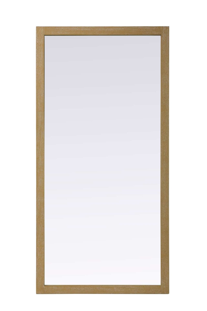VM37236LO 72 x 36 in. Norah Rectangle Wood Mirror, Linen Oak