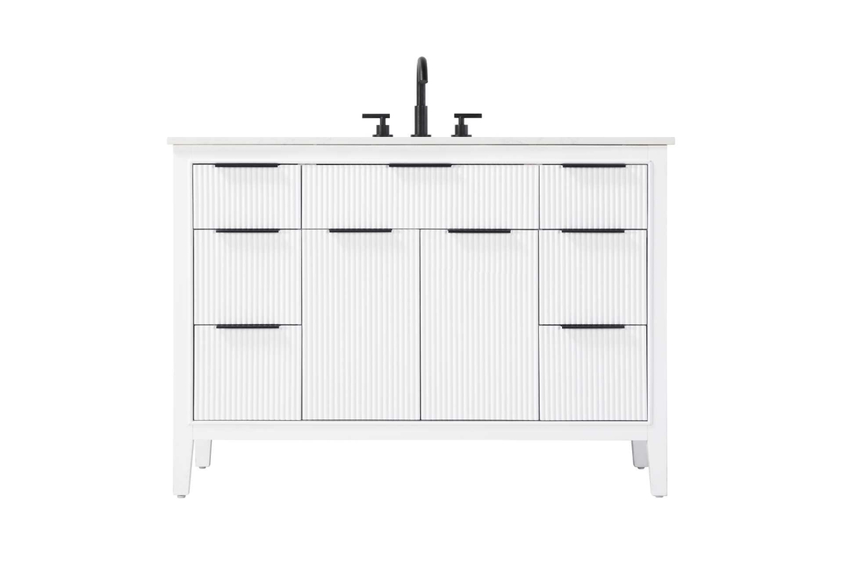 VF29848WH 34 x 22 x 48 in. Single Bathroom Vanity, White