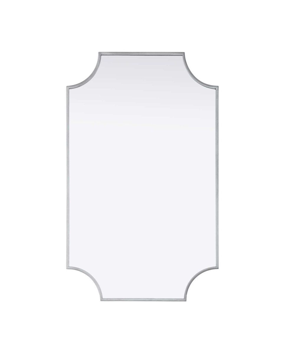 MR3D2236SIL 22 x 36 in. Notched Metal Mirror, Silver