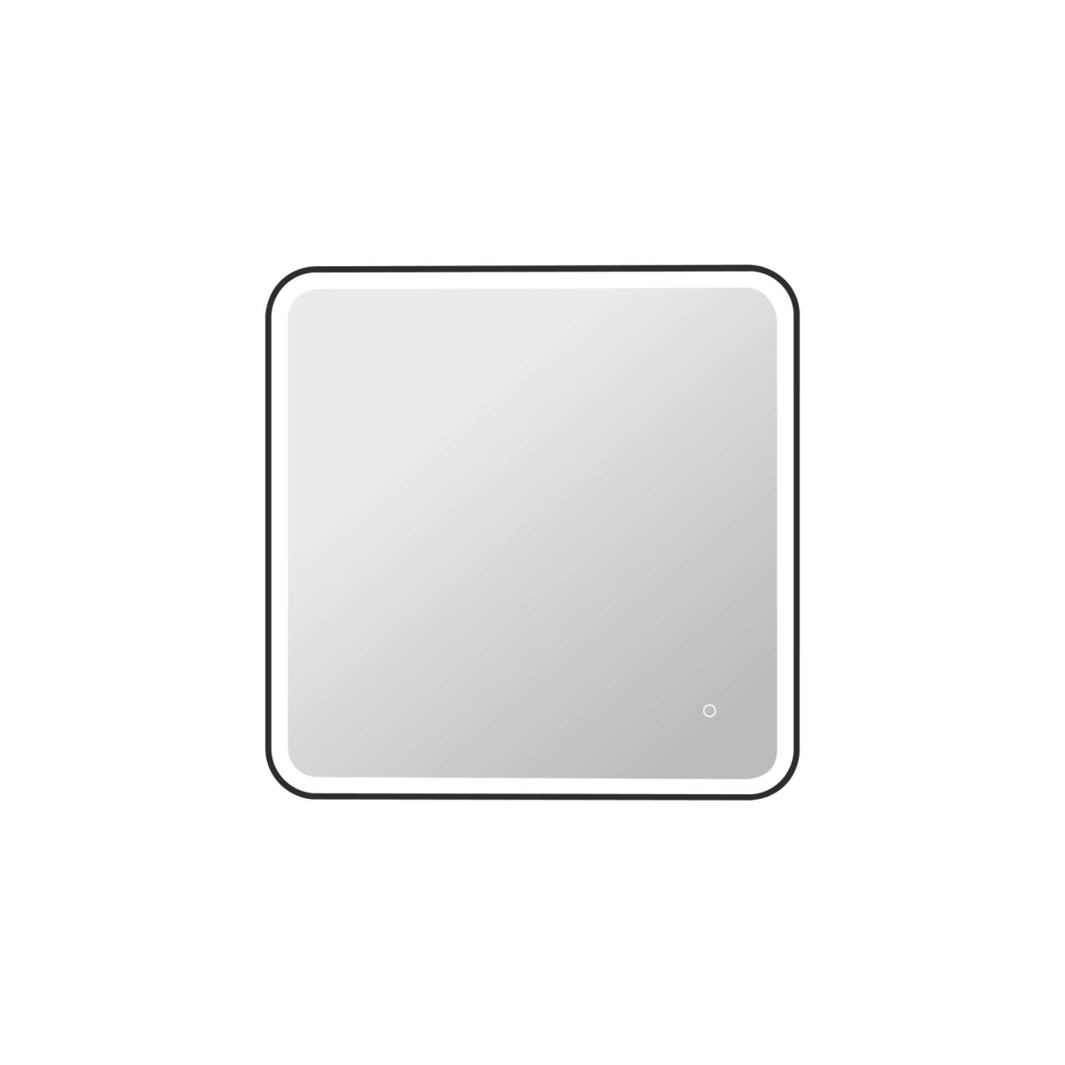 MRE6A3333BK 33 in. Harmoni Round LED Front & Backlit Wall Mirror, Black
