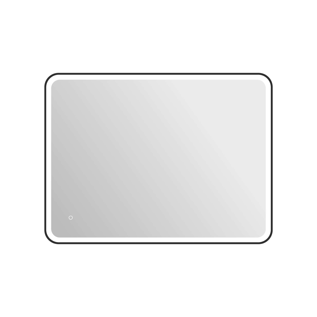 MRE6A3648BK 48 Round LED Front & Backlit Wall Mirror, Black