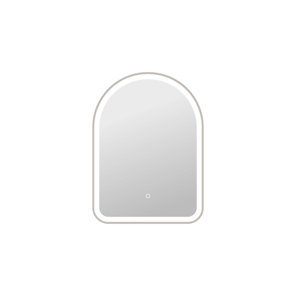 MRE6D2230SL 30 in. Arch LED Front & Backlit Wall Mirror, Silver
