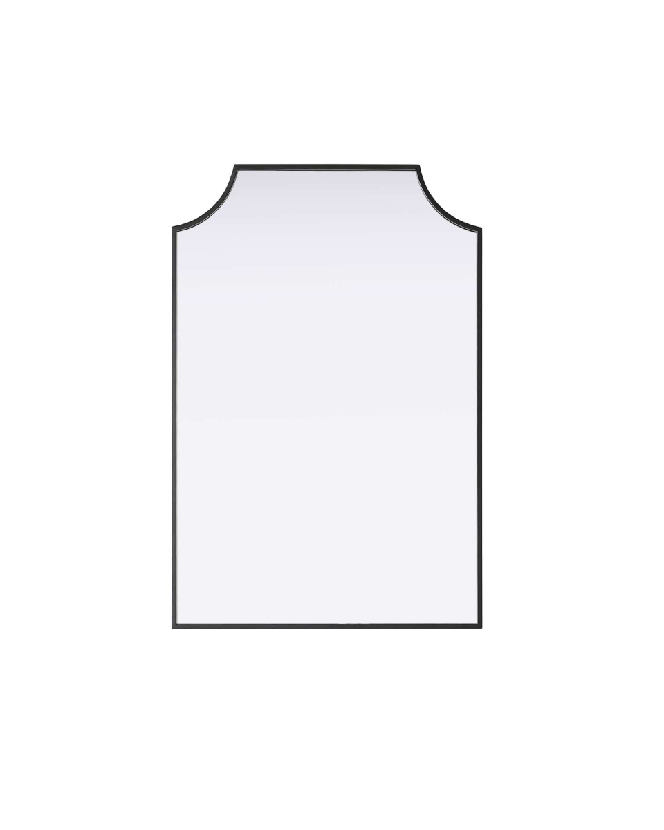 MR3B2436BLK 24 x 36 in. Notched Metal Mirror, Black