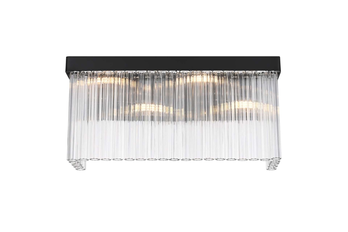 Elegant Lighting 1070W19BK Harlow 19 in. Wall Sconce, Black
