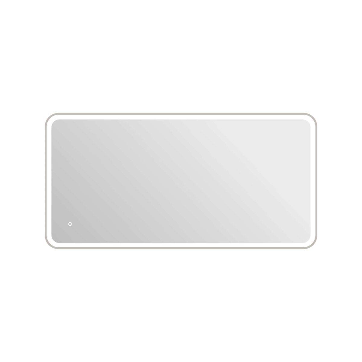 MRE6A3060SL 60 in. Harmoni Rectangle LED Front & Backlit Wall Mirror, Silver