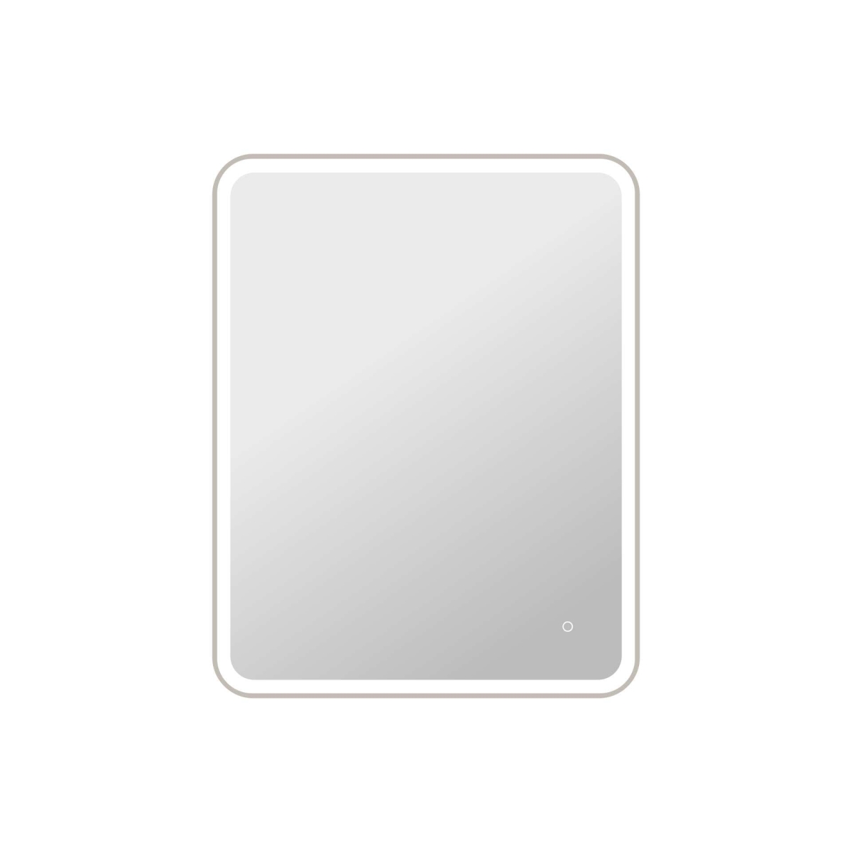 MRE6A3342SL 42 in. Round LED Front & Backlit Wall Mirror, Silver