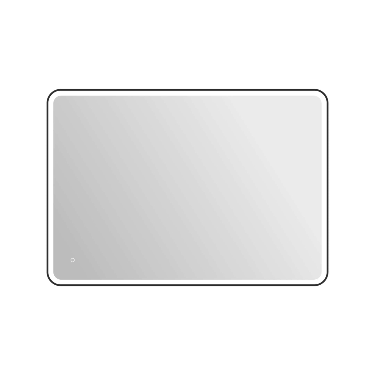 MRE6A4260BK 60 x 42 x 2 in. Round LED Front & Backlit Wall Mirror, Black