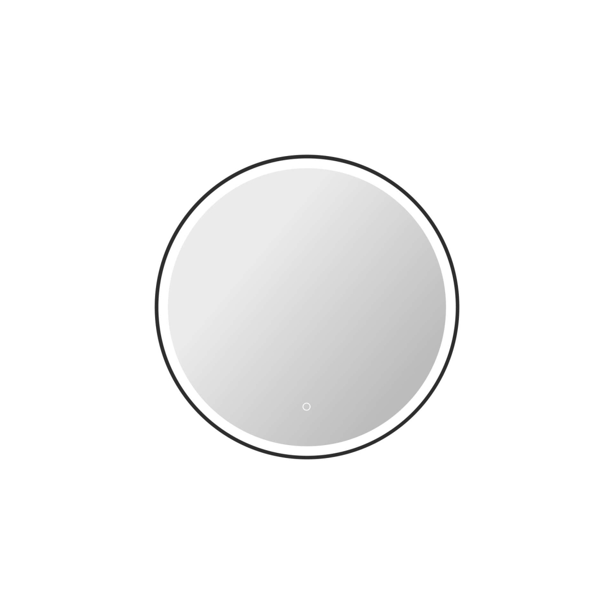 MRE6B32BK 32 in. Round LED Front & Backlit Wall Mirror, Black