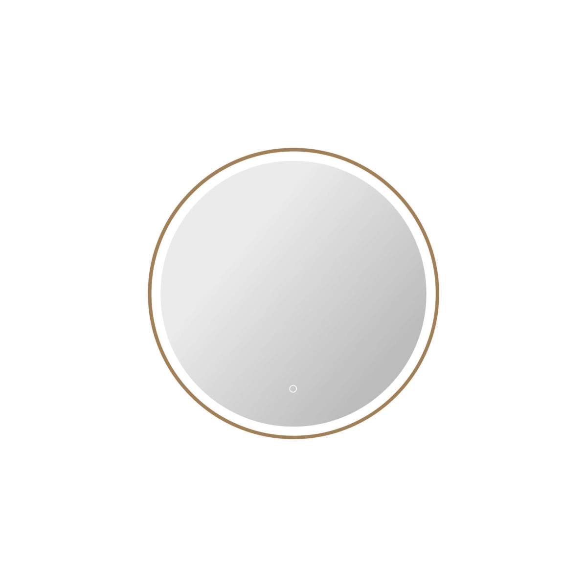 MRE6B32SG 32 in. Round LED Front & Backlit Wall Mirror, Satin Gold