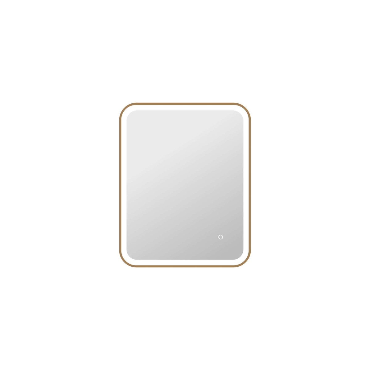MRE6A2430SG 30 x 24 x 2 in. Rectangle LED Front & Backlit Wall Mirror, Satin Gold