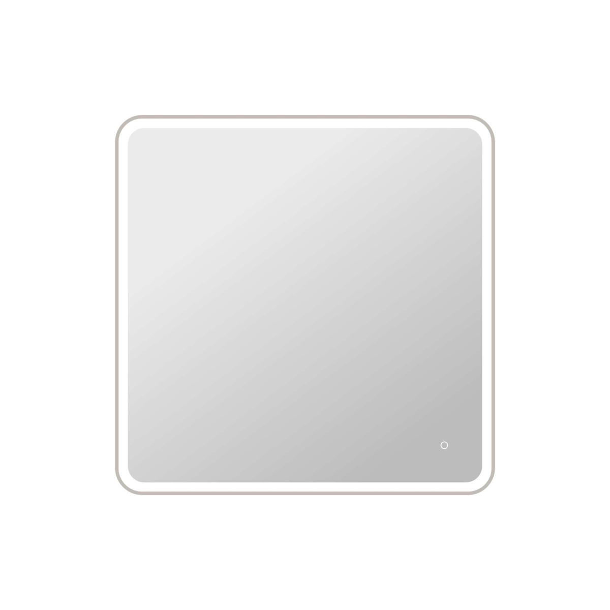 MRE6A4242SL 42 in. Round LED Front & Backlit Wall Mirror, Silver