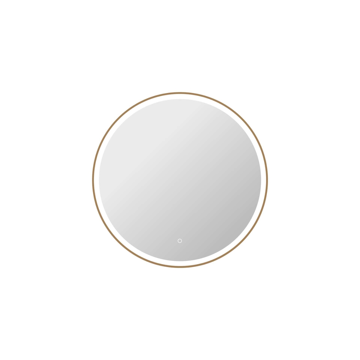 MRE6B36SG 36 in. Round LED Front & Backlit Wall Mirror, Satin Gold