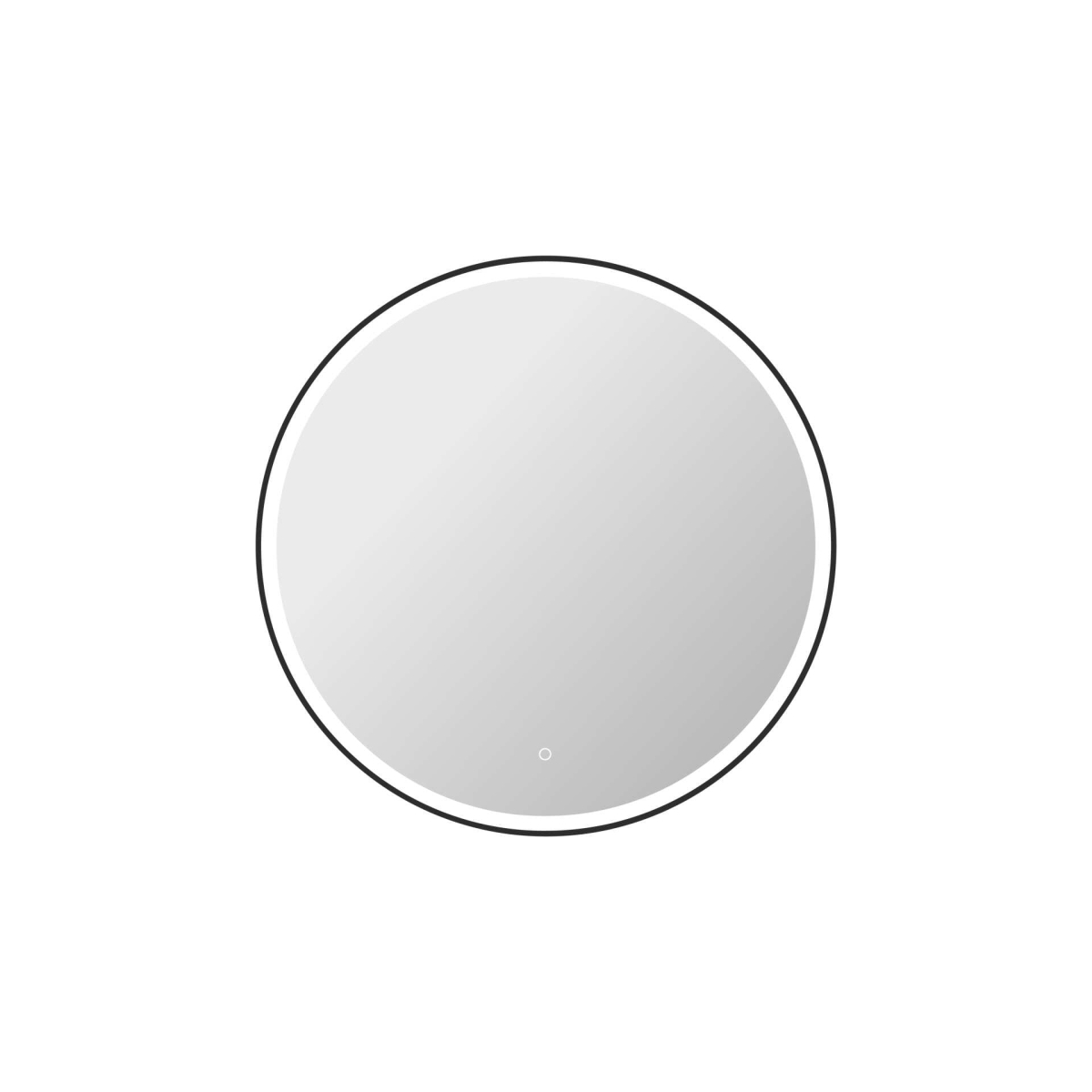 MRE6B39BK 39 in. Round LED Front & Backlit Wall Mirror, Black