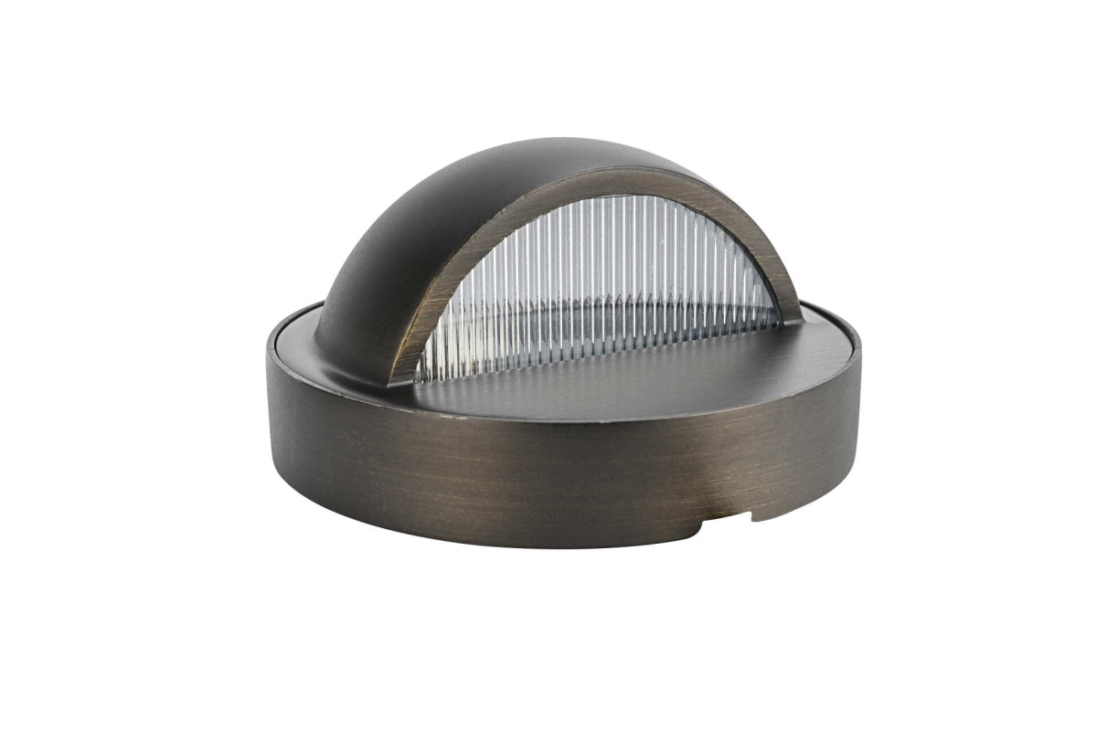 D011-DB 3 x 2 in. Aera Landscape Cast Brass Deck Light, Dark Bronze