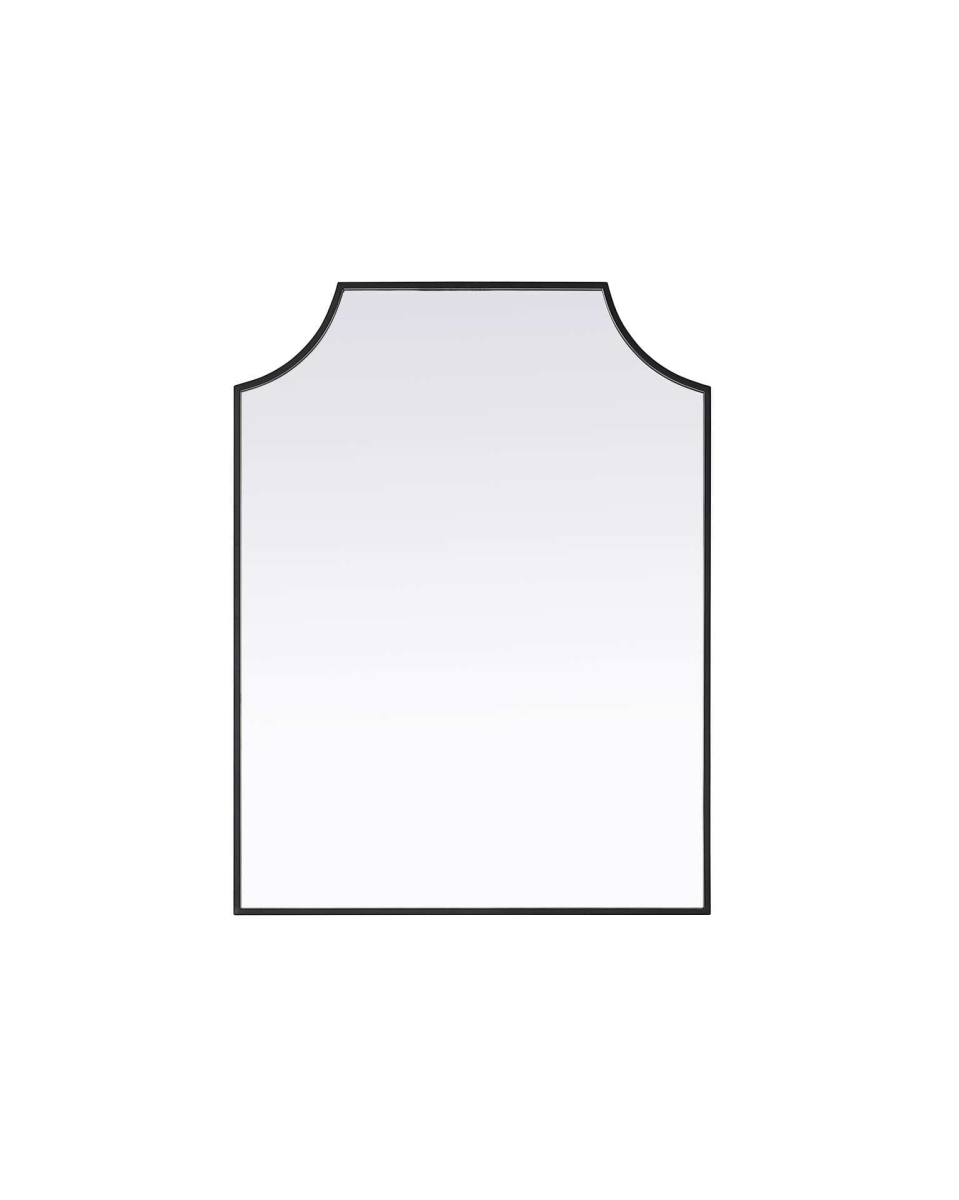 MR3B2736BLK 27 x 36 in. Notched Metal Mirror, Black