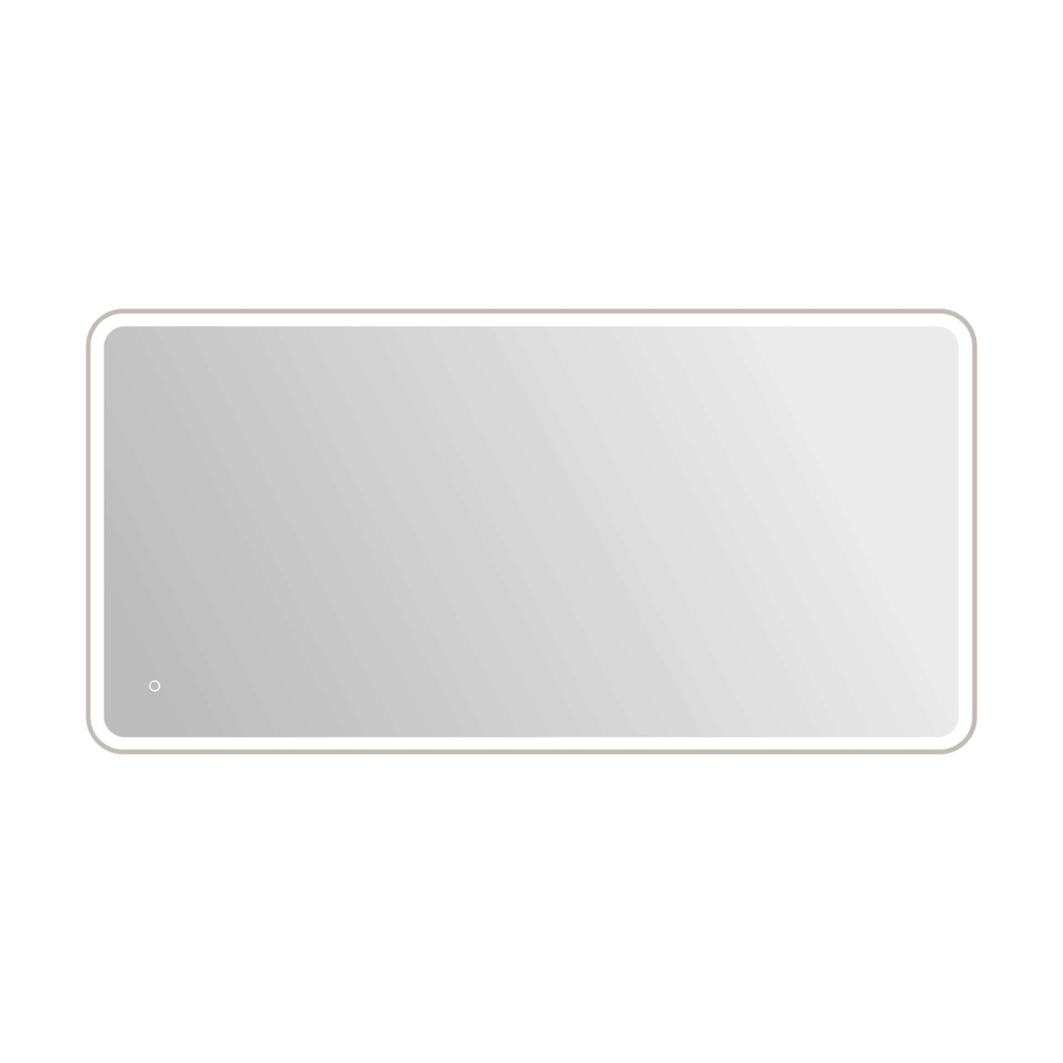 MRE6A3672SL 72 Round LED Front & Backlit Wall Mirror, Silver