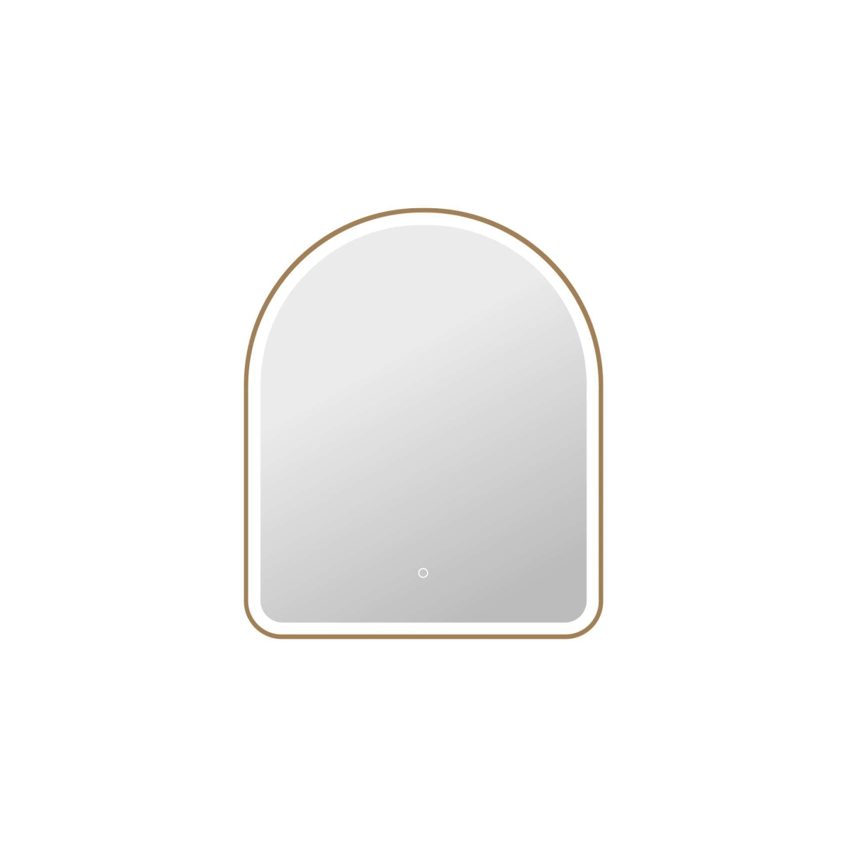 MRE6D3036SG 36 in. Arch LED Front & Backlit Wall Mirror, Satin Gold