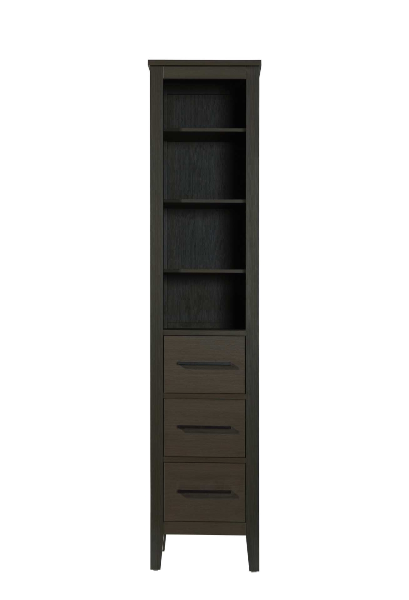 SC293B16MMB 16 in. Millie Open Shelving Bath Storage Cabinet, Mocha Brown