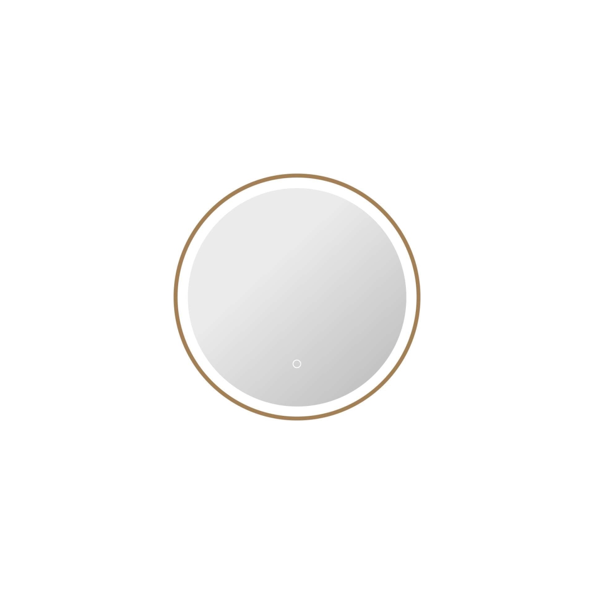MRE6B24SG 24 in. Round LED Front & Backlit Wall Mirror, Satin Gold