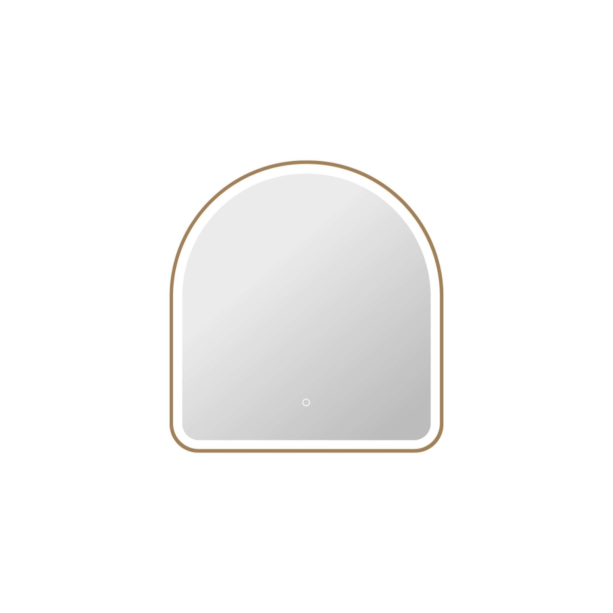 MRE6D3032SG 32 in. Arch LED Front & Backlit Wall Mirror, Satin Gold
