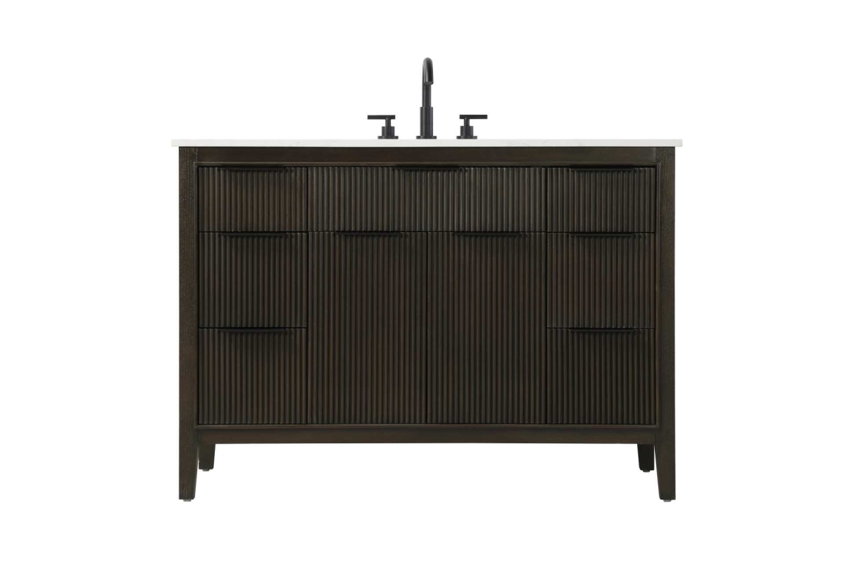 VF29848CO 34 x 22 x 48 in. Single Bathroom Vanity, Chocolate Oak