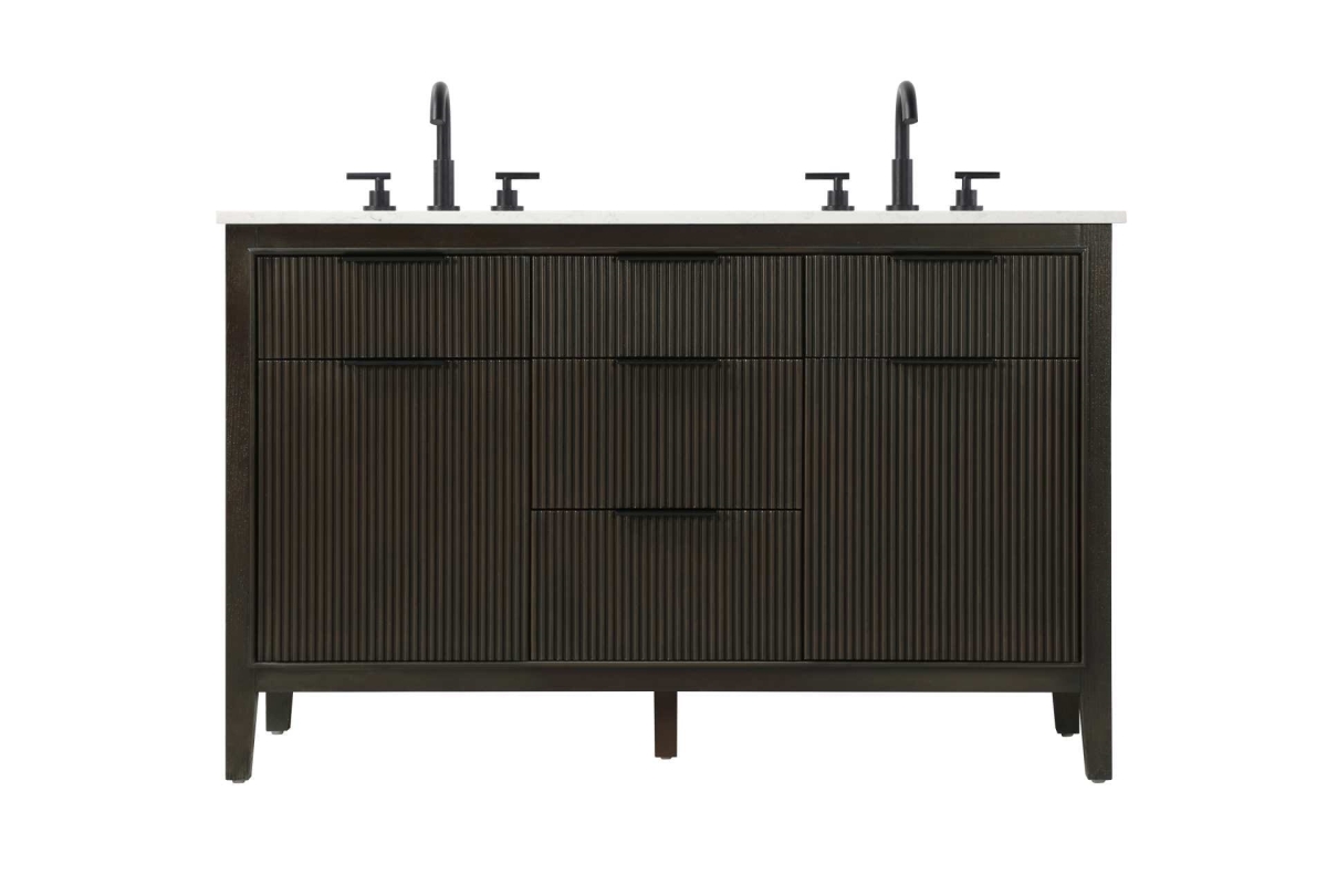 VF29854DCO 54 in. Double Bathroom Vanity, Chocolate Oak