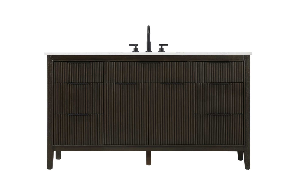 VF29860CO 60 in. Single Bathroom Vanity in Chocolate Oak