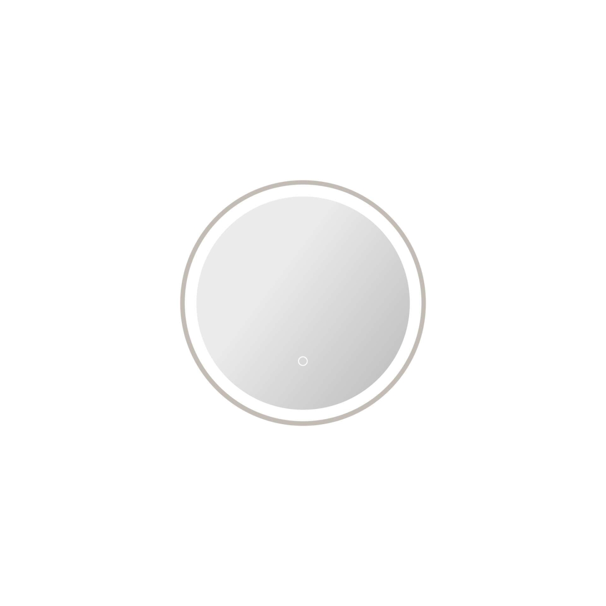 MRE6B21SL 21 in. Round LED Front & Backlit Wall Mirror, Silver