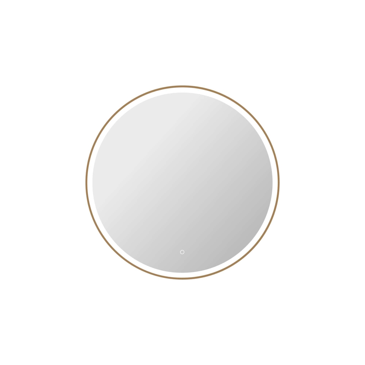 MRE6B39SG 39 in. Round LED Front & Backlit Wall Mirror, Satin Gold