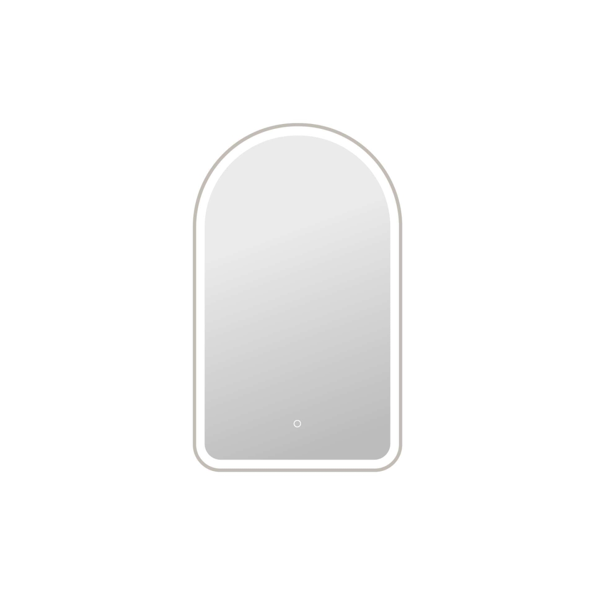 MRE6D2440SL 40 in. Arch LED Front & Backlit Wall Mirror, Silver