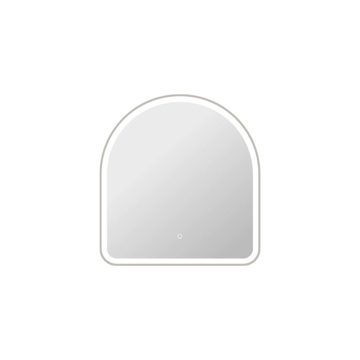 MRE6D3032SL 32 in. Arch LED Front & Backlit Wall Mirror, Silver