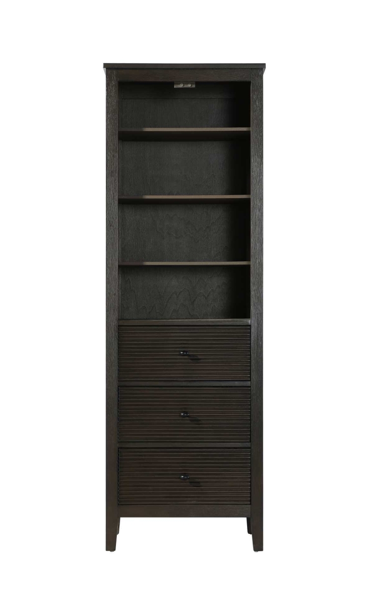 SC296B24CO 24 in. Open Shelving Bath Storage Cabinet in Chocolate Oak