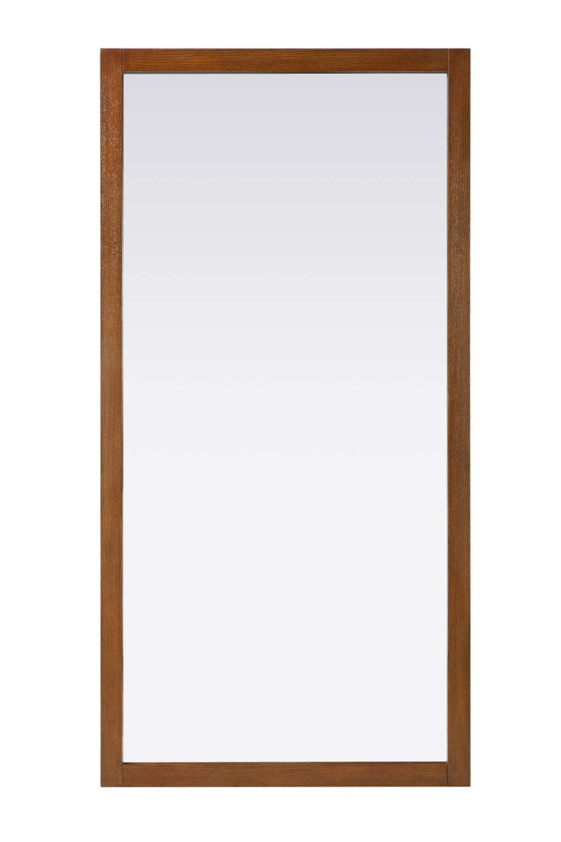 VM37236BW 72 x 36 in. Norah Rectangle Wood Mirror, Brandy Walnut