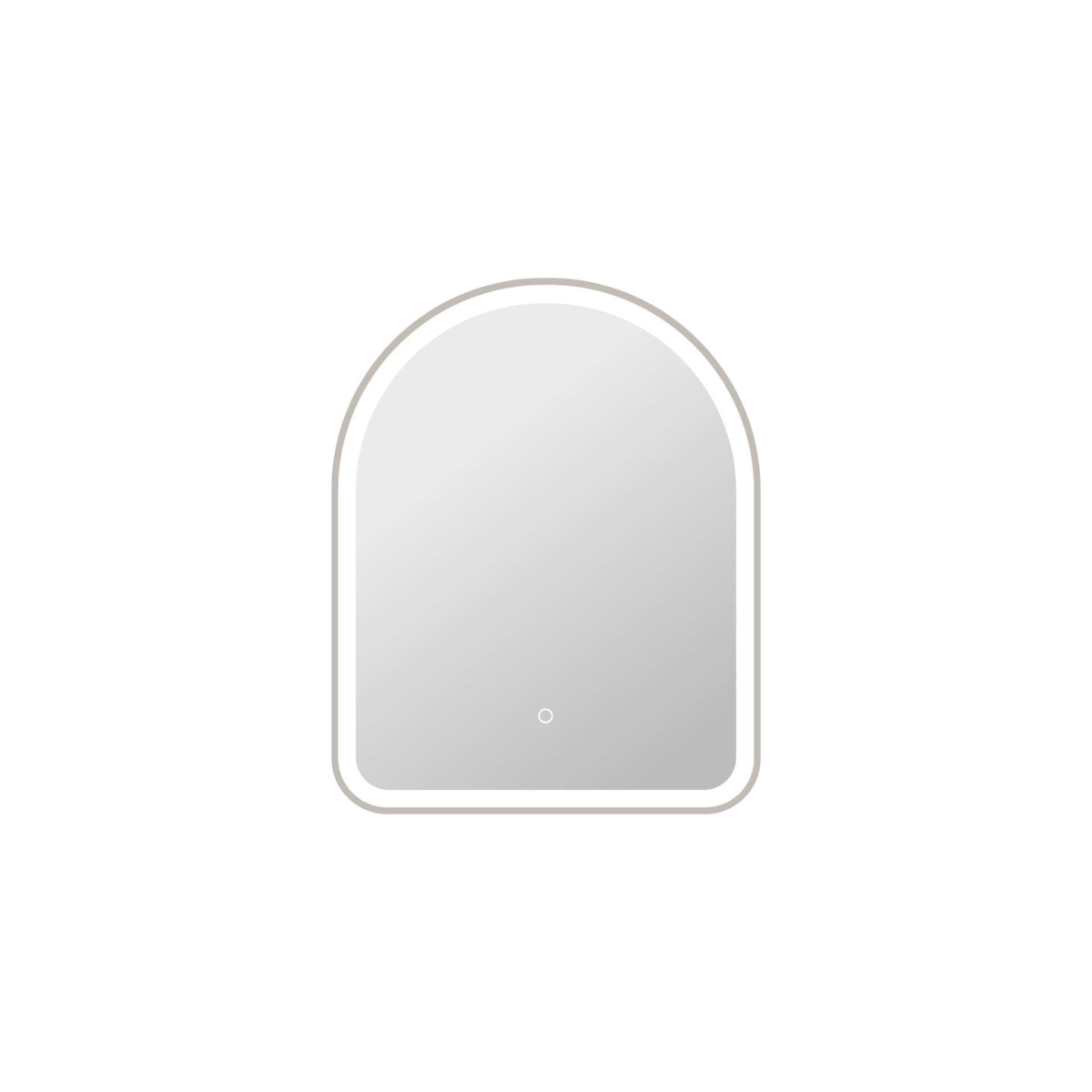MRE6D2430SL 30 in. Arch LED Front & Backlit Wall Mirror, Silver