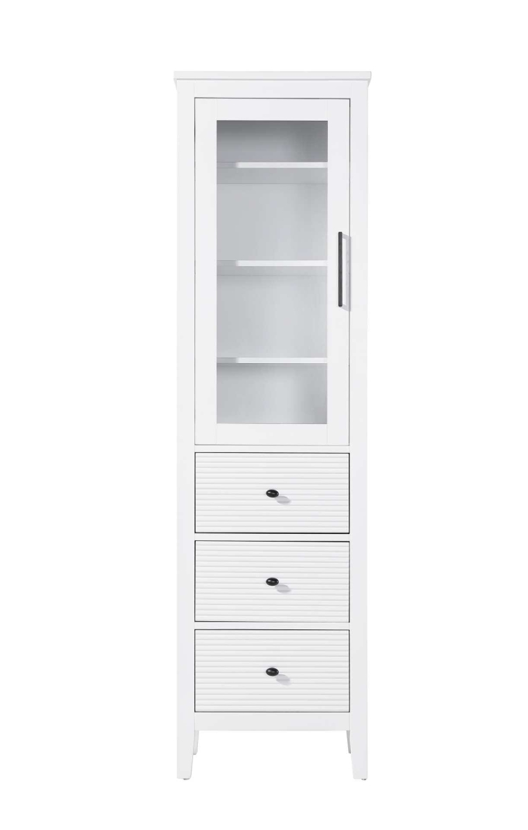 SC296C20WH 20 in. Blakely Bath Storage Glass Cabinet - White