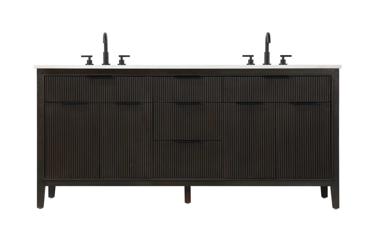VF29872DCO 72 in. Double Bathroom Vanity, Chocolate Oak