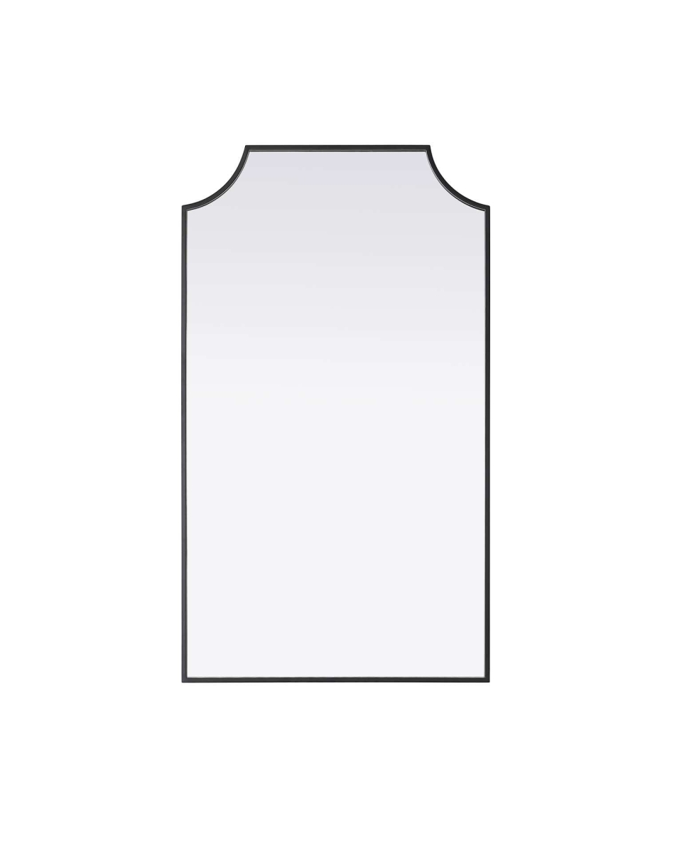 MR3B2442BLK 24 x 42 in. Notched Metal Mirror, Black
