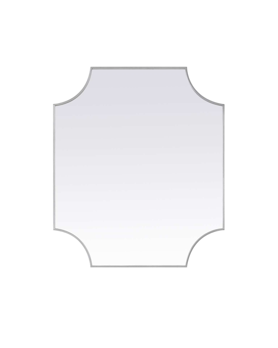 MR3D3642SIL 36 x 42 in. Notched Metal Mirror, Silver